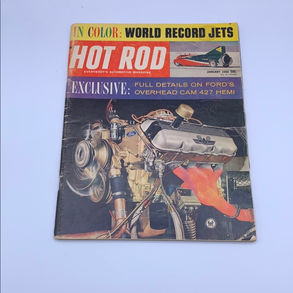 Vintage Hot Rod Magazine January 1965 Ford 427 Hemi